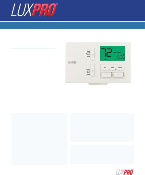 Lux-Products-P711-Thermostat-User-Manual